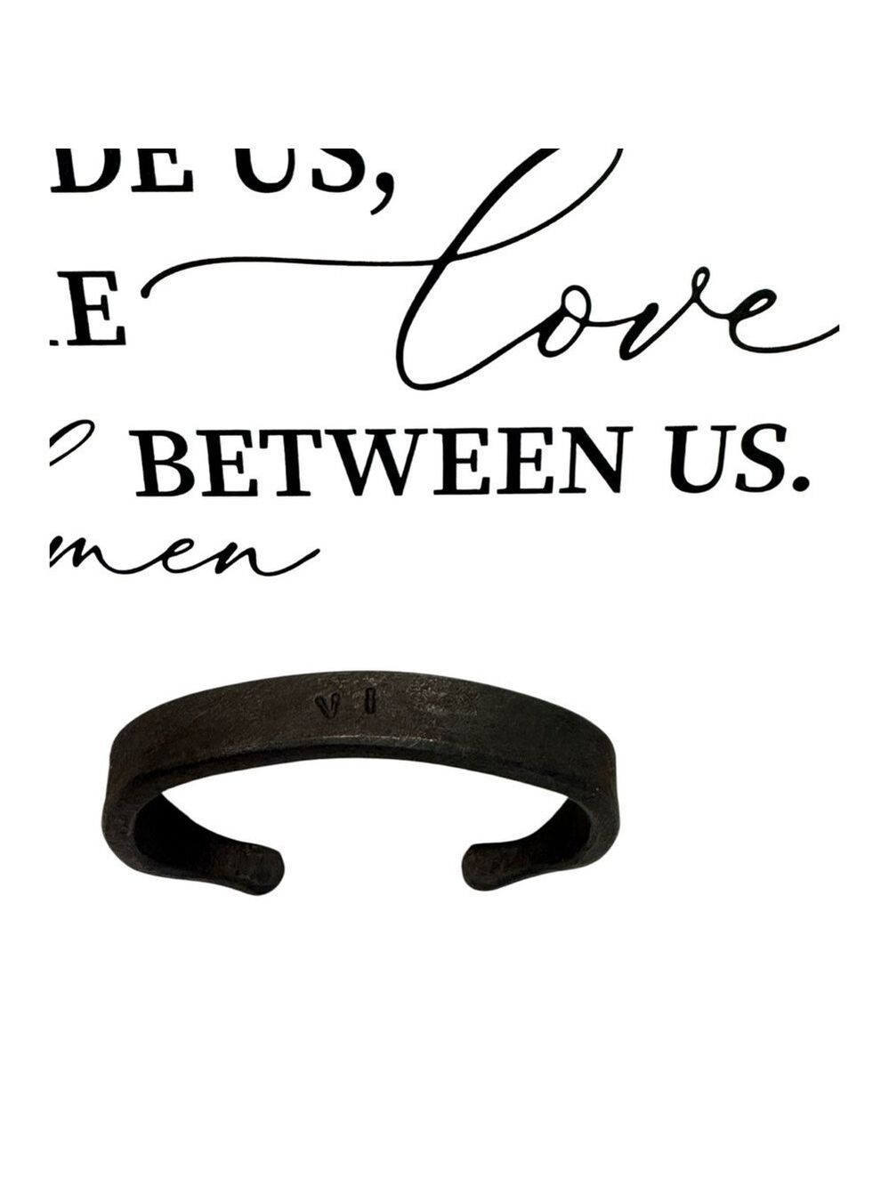 Ladies Hand-Forged Iron Cuff Bracelet – Size 8 | VI | 6-Year Anniversary Gift
